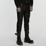 Punk mottled printed pants