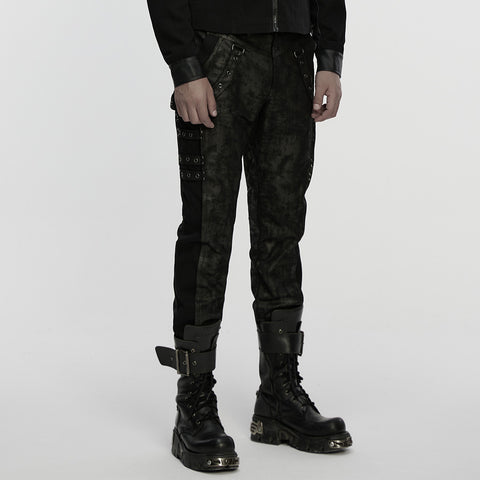 Punk mottled printed pants
