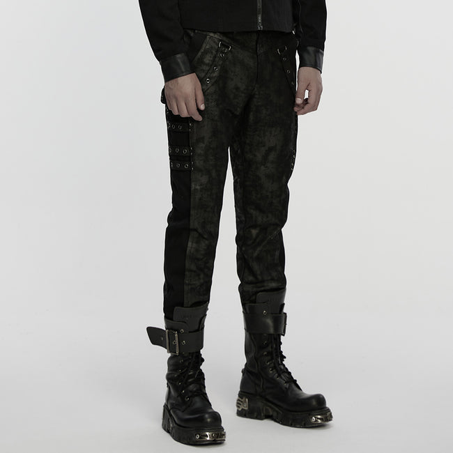 Punk mottled printed pants
