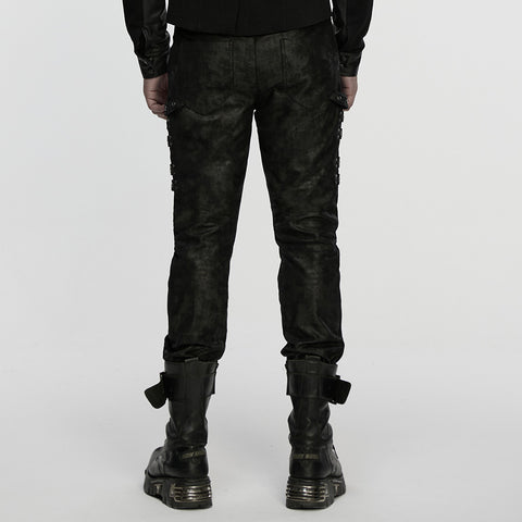 Punk mottled printed pants