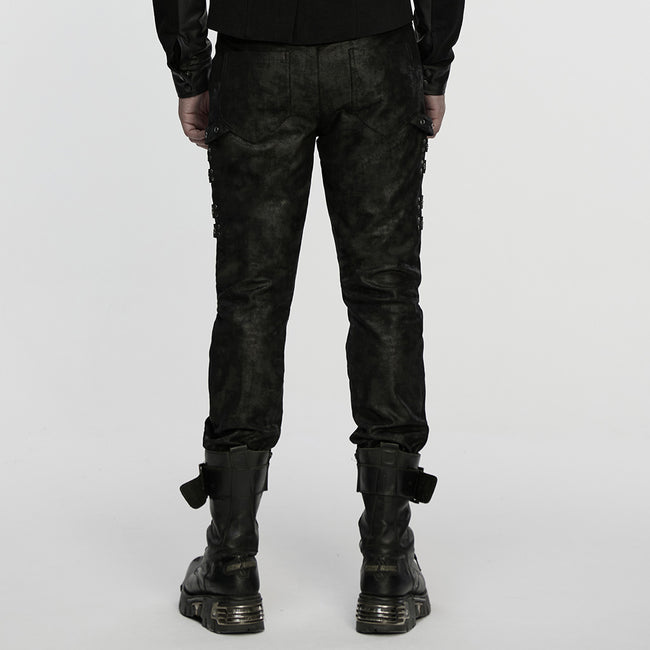 Punk mottled printed pants