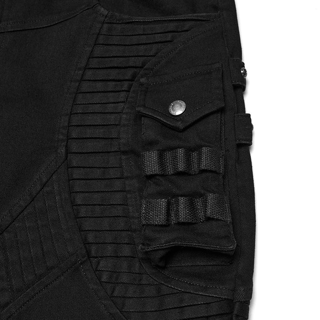Punk techwear denim pants