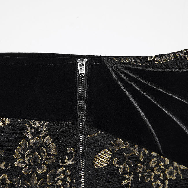 Gothic Retro Jacquard Embroidered Pants