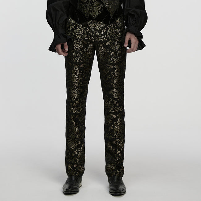 Gothic Retro Jacquard Embroidered Pants