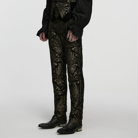 Gothic Retro Jacquard Embroidered Pants