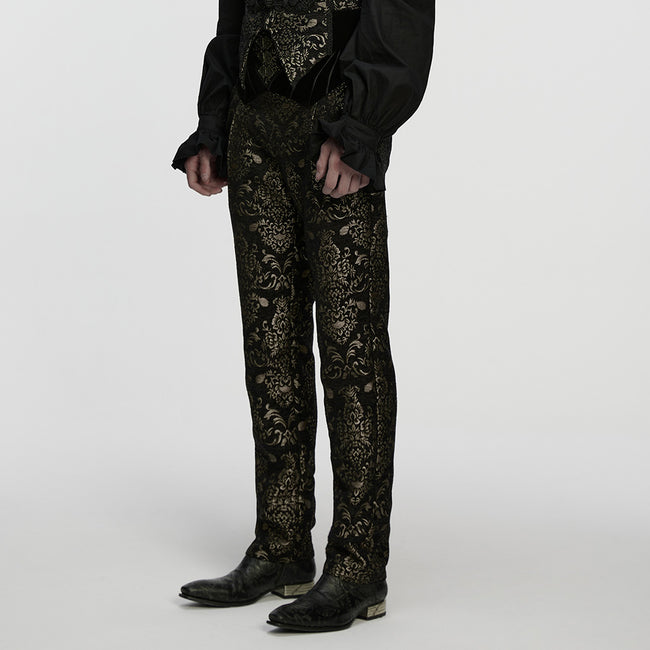 Gothic Retro Jacquard Embroidered Pants