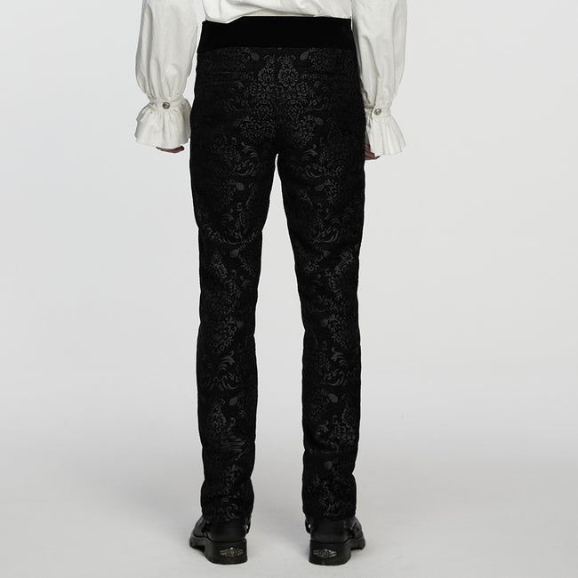 Gothic Retro Jacquard Embroidered Pants