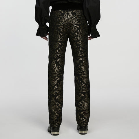 Gothic Retro Jacquard Embroidered Pants