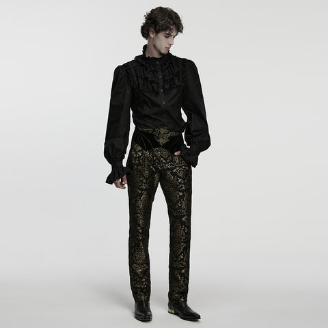 Gothic Retro Jacquard Embroidered Pants