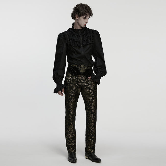 Gothic Retro Jacquard Embroidered Pants