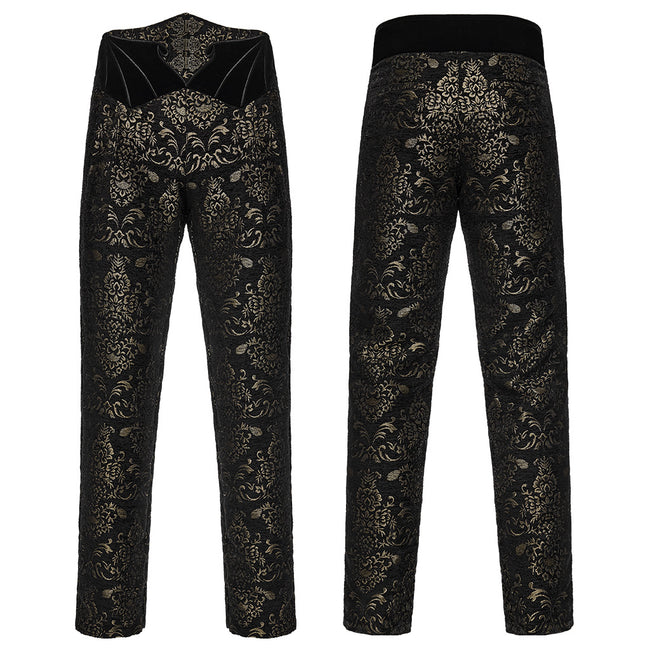 Gothic Retro Jacquard Embroidered Pants