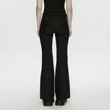 Punk mesh flared pants