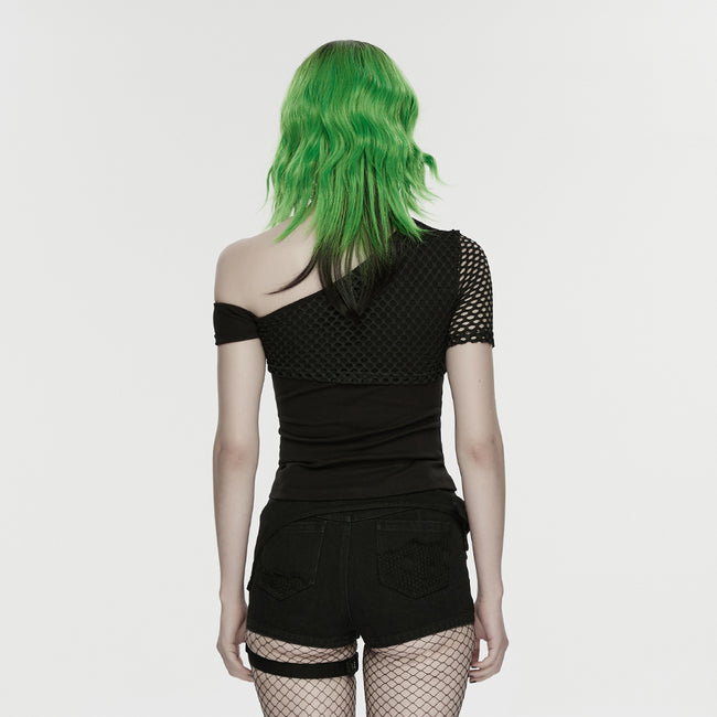 Punk denim tattered shorts