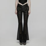 Goth elegant flared pants