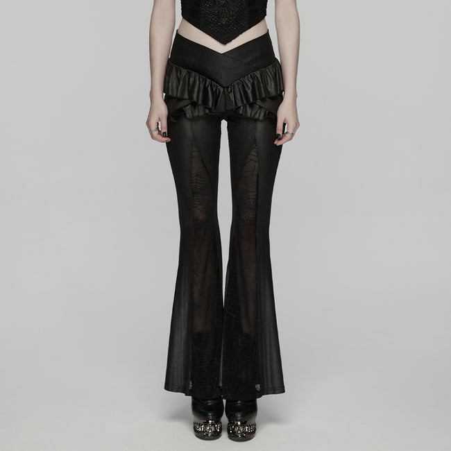 Goth elegant flared pants