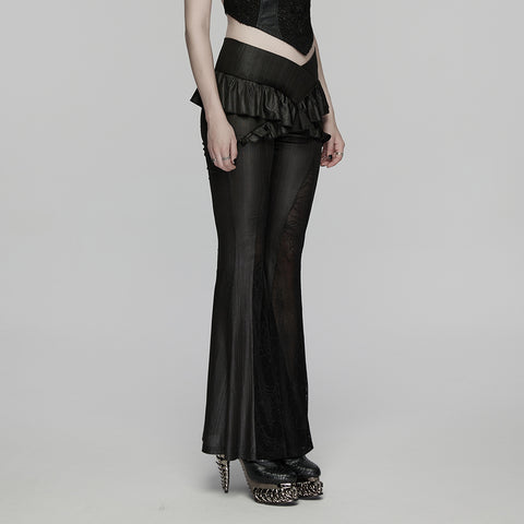 Goth elegant flared pants