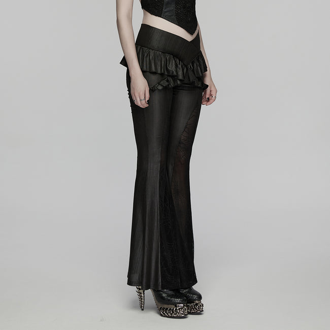 Goth elegant flared pants