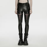 Cyberpunk leather leggings