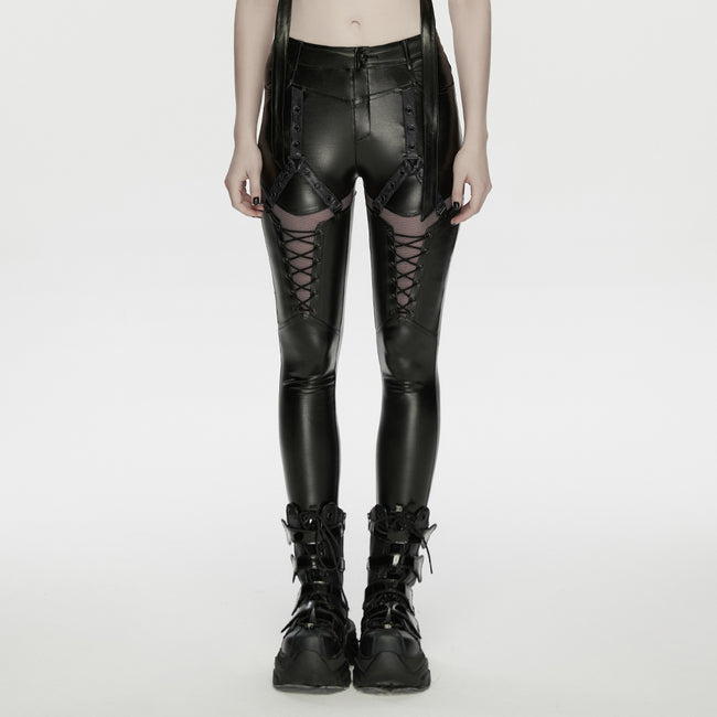 Cyberpunk leather leggings