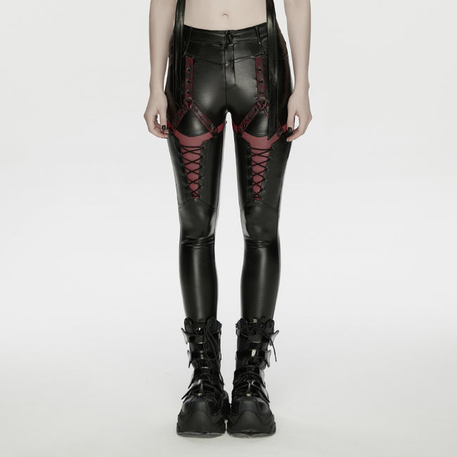 Cyberpunk leather leggings