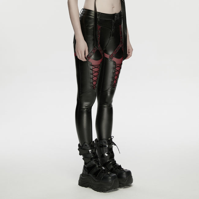 Cyberpunk leather leggings