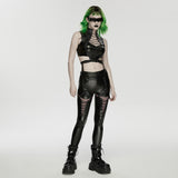 Cyberpunk leather leggings