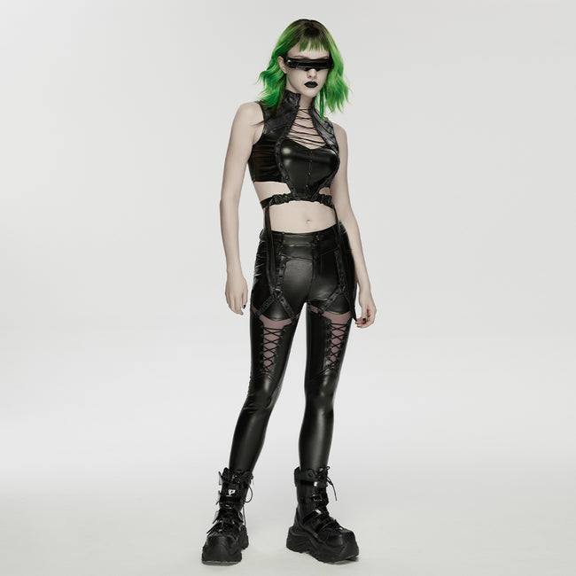 Cyberpunk leather leggings