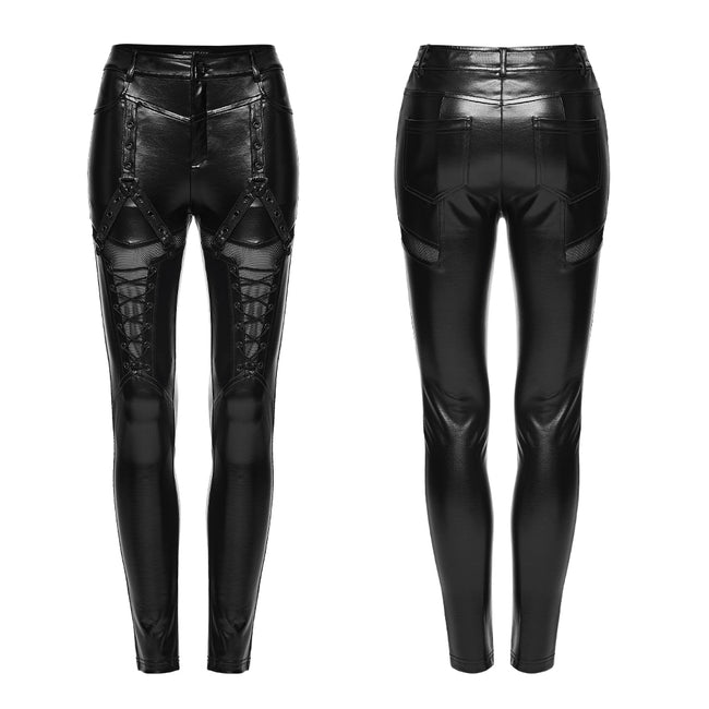 Cyberpunk leather leggings
