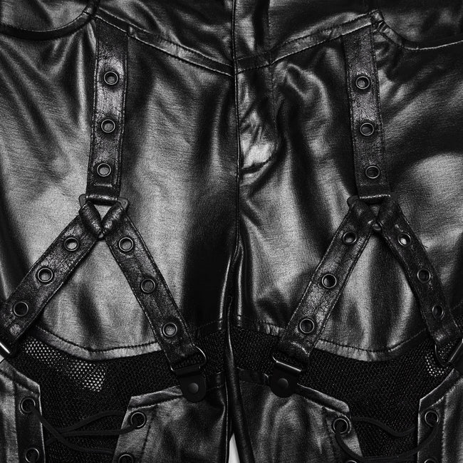 Cyberpunk leather leggings