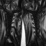 Cyberpunk leather leggings
