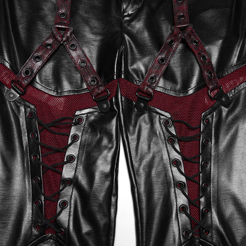 Cyberpunk leather leggings
