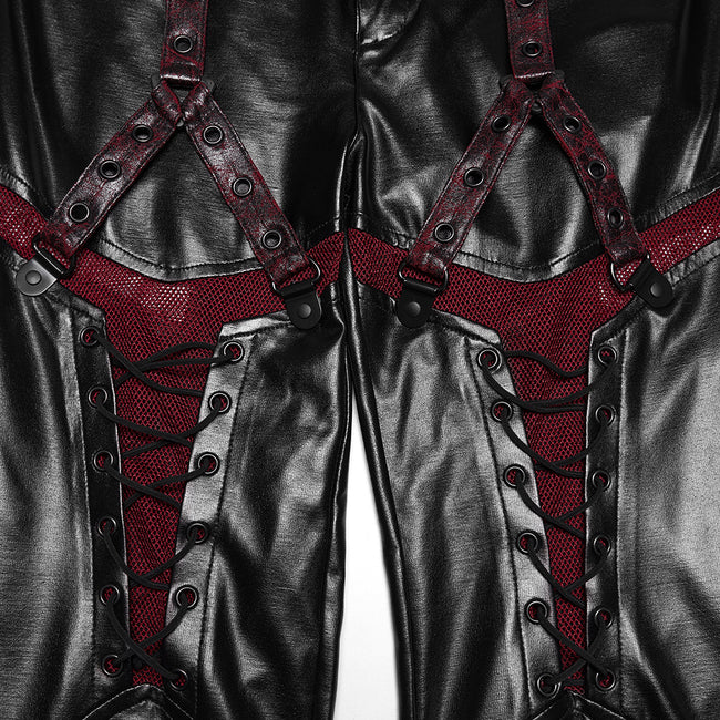 Cyberpunk leather leggings
