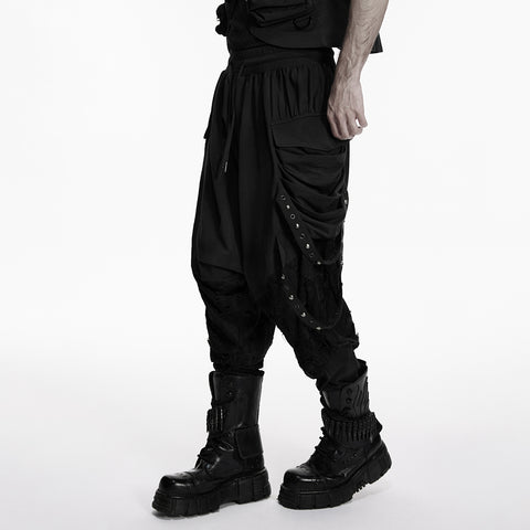 Wasteland distressed drop-crotch pants