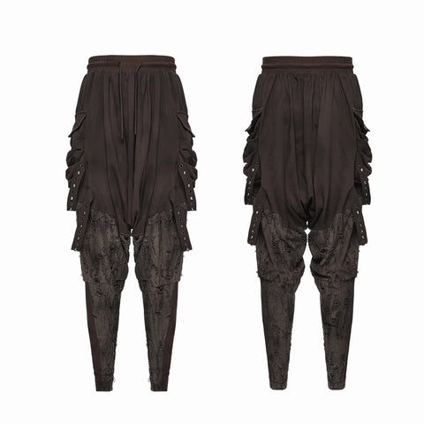 Wasteland distressed drop-crotch pants