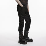 Punk minimalist buckle pants