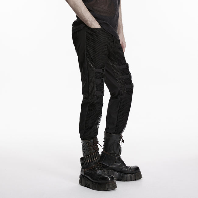 Punk minimalist buckle pants