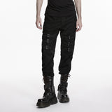 Punk minimalist buckle pants