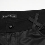 Punk dark wide leg pants