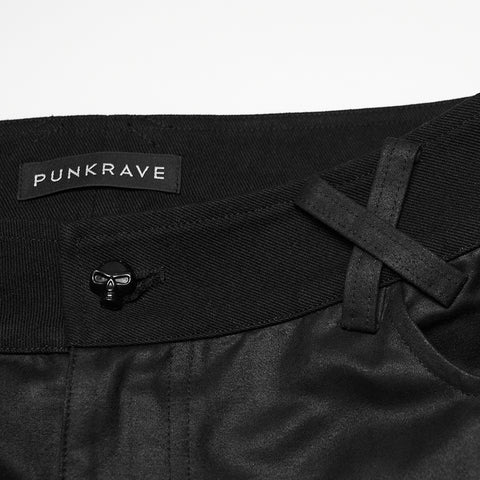 Punk dark wide leg pants