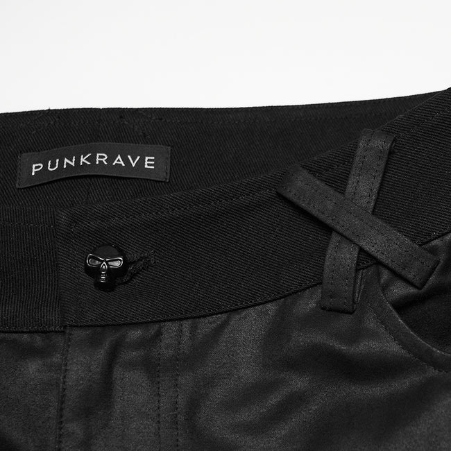Punk dark wide leg pants