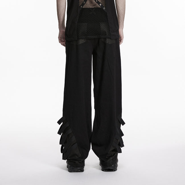 Punk dark wide leg pants