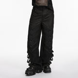 Punk dark wide leg pants