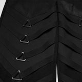 Punk dark wide leg pants