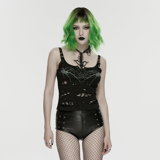 Punk metal hot shorts for women