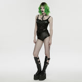 Punk metal hot shorts for women