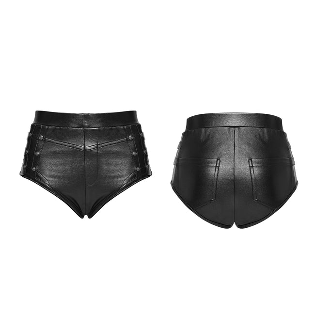 Punk metal hot shorts for women