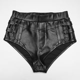 Punk metal hot shorts for women