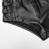 Punk metal hot shorts for women