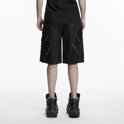 Punk personalized suede shorts
