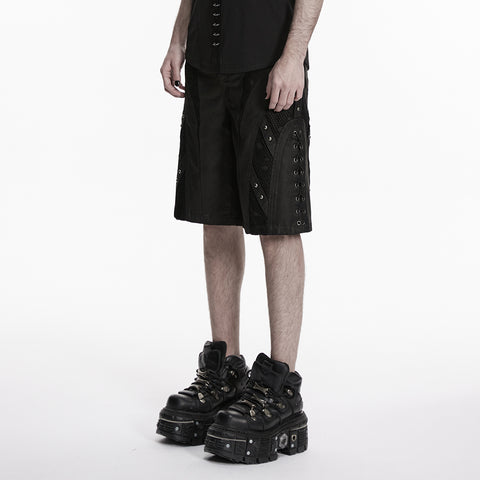 Punk personalized suede shorts